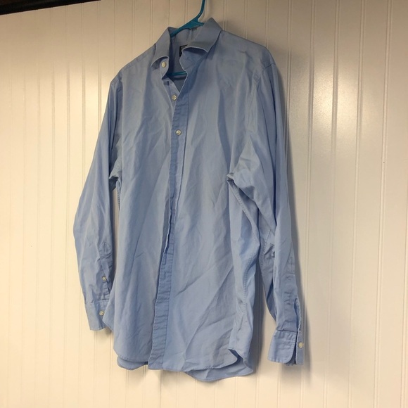 Ralph Lauren Men's Light Blue Dress Shirt Long Sleeve Button Down 16 1/2 34/35 - Picture 2 of 5